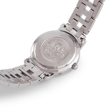腕時計 エルメス HERMES クリッパー CL4.210 クオーツ レディース グレー アラビア デイト ラウンド サンレイ