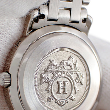 腕時計 エルメス HERMES クリッパー CL4.210 クオーツ レディース グレー アラビア デイト ラウンド サンレイ