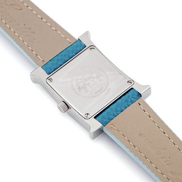 腕時計 エルメス HERMES Hウォッチ PM HH1.210 クオーツ レディース ブルー 青 アラビア スクエア H型