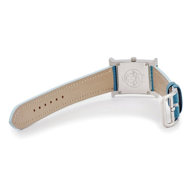 腕時計 エルメス HERMES Hウォッチ PM HH1.210 クオーツ レディース ブルー 青 アラビア スクエア H型