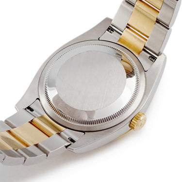 腕時計 ロレックス ROLEX デイトジャスト 36 ターノグラフ 116263 自動巻き メンズ F番 K18YG×SS コンビ バー 回転ベゼル 赤針