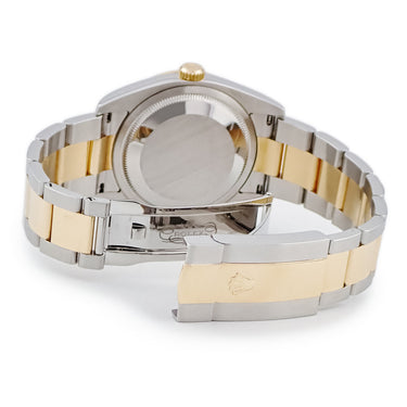 腕時計 ロレックス ROLEX デイトジャスト 36 ターノグラフ 116263 自動巻き メンズ F番 K18YG×SS コンビ バー 回転ベゼル 赤針