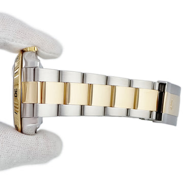 腕時計 ロレックス ROLEX デイトジャスト 36 ターノグラフ 116263 自動巻き メンズ F番 K18YG×SS コンビ バー 回転ベゼル 赤針