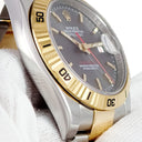 腕時計 ロレックス ROLEX デイトジャスト 36 ターノグラフ 116263 自動巻き メンズ F番 K18YG×SS コンビ バー 回転ベゼル 赤針