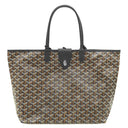 ゴヤール GOYARD サンルイPM ブラック PVCコーティングキャンバス ゴヤールディンキャンバス シュヴロッシュカーフスキン トートバッグ シルバー金具 バッグクリップ付き リバーシブル 新品 未使用