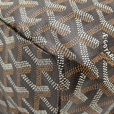 ゴヤール GOYARD サンルイPM ブラック PVCコーティングキャンバス ゴヤールディンキャンバス シュヴロッシュカーフスキン トートバッグ シルバー金具 バッグクリップ付き リバーシブル 新品 未使用