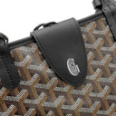 ゴヤール GOYARD サンルイPM ブラック PVCコーティングキャンバス ゴヤールディンキャンバス シュヴロッシュカーフスキン トートバッグ シルバー金具 バッグクリップ付き リバーシブル 新品 未使用