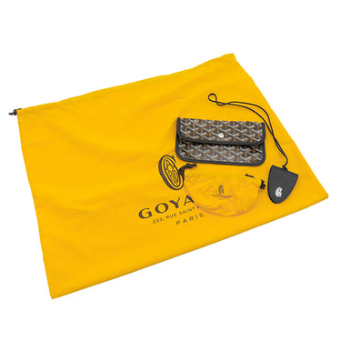ゴヤール GOYARD サンルイPM ブラック PVCコーティングキャンバス ゴヤールディンキャンバス シュヴロッシュカーフスキン トートバッグ シルバー金具 バッグクリップ付き リバーシブル 新品 未使用