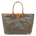 ゴヤール GOYARD サンルイPM ブラック×タン PVCコーティングキャンバス ゴヤールディンキャンバス シュヴロッシュカーフスキン トートバッグ シルバー金具 バッグクリップ付き リバーシブル