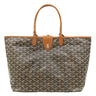 ゴヤール GOYARD サンルイPM ブラック×タン PVCコーティングキャンバス ゴヤールディンキャンバス シュヴロッシュカーフスキン トートバッグ シルバー金具 バッグクリップ付き リバーシブル