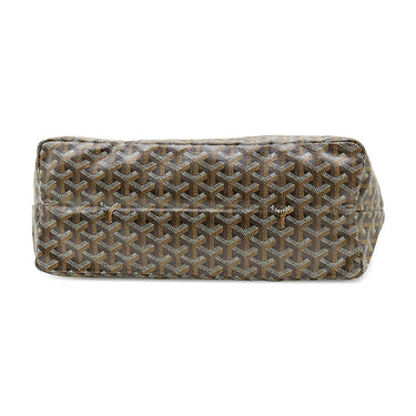 ゴヤール GOYARD サンルイPM ブラック×タン PVCコーティングキャンバス ゴヤールディンキャンバス シュヴロッシュカーフスキン トートバッグ シルバー金具 バッグクリップ付き リバーシブル