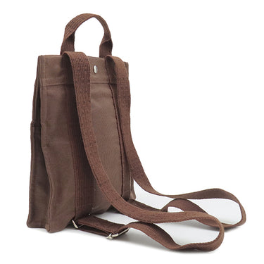 エルメス HERMES エールライン アド PM ショコラ キャンバス リュック・デイパック シルバー金具 鍵・カデナ欠品