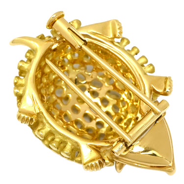 ティファニー Tiffany & Co ジャン シュランバージェ ハリネズミモチーフ イエローゴールド K18YG ルビー ブローチ T＆Co. Au750 18K 針鼠 アニマル HEDGEHOCK