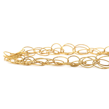 ブチェラッティ BUCCELLATI ハンドツイステッドスレッド ハワイ イエローゴールド K18YG ネックレス 18K 750 YG サークル 立体デザイン 和光刻印 GIANMARIA