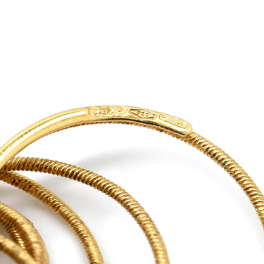 ブチェラッティ BUCCELLATI ハンドツイステッドスレッド ハワイ イエローゴールド K18YG ネックレス 18K 750 YG サークル 立体デザイン 和光刻印 GIANMARIA