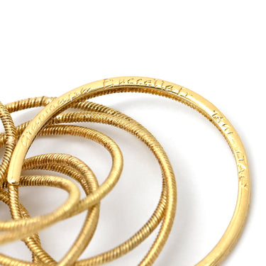 ブチェラッティ BUCCELLATI ハンドツイステッドスレッド ハワイ イエローゴールド K18YG ネックレス 18K 750 YG サークル 立体デザイン 和光刻印 GIANMARIA