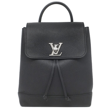 ルイヴィトン LOUIS VUITTON ロックミー バックパック M41815 ブラック レザー トリヨンレザー リュック・デイパック シルバー金具 黒 リュック LVロゴ