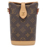 ルイヴィトン LOUIS VUITTON フォールド ミー ポーチ M80874 モノグラム モノグラムキャンバス ショルダーバッグ ゴールド金具 茶 ポシェット LVロゴ