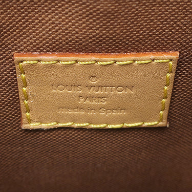 ルイヴィトン LOUIS VUITTON フォールド ミー ポーチ M80874 モノグラム モノグラムキャンバス ショルダーバッグ ゴールド金具 茶 ポシェット LVロゴ