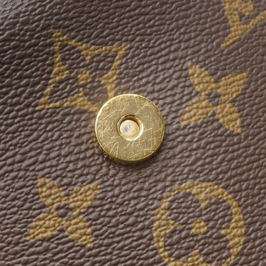 ルイヴィトン LOUIS VUITTON フォールド ミー ポーチ M80874 モノグラム モノグラムキャンバス ショルダーバッグ ゴールド金具 茶 ポシェット LVロゴ