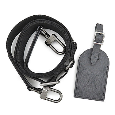 ルイヴィトン LOUIS VUITTON キーポル バンドリエール 25 M46271 モノグラムエクリプス レザー モノグラムエクリプスリバースキャンバス 2WAYバッグ ガンメタル金具 黒 ショルダー ハンドバッグ
