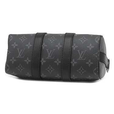 ルイヴィトン LOUIS VUITTON キーポル バンドリエール 25 M46271 モノグラムエクリプス レザー モノグラムエクリプスリバースキャンバス 2WAYバッグ ガンメタル金具 黒 ショルダー ハンドバッグ