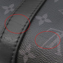 ルイヴィトン LOUIS VUITTON キーポル バンドリエール 25 M46271 モノグラムエクリプス レザー モノグラムエクリプスリバースキャンバス 2WAYバッグ ガンメタル金具 黒 ショルダー ハンドバッグ