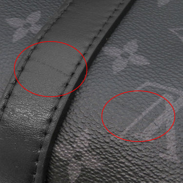 ルイヴィトン LOUIS VUITTON キーポル バンドリエール 25 M46271 モノグラムエクリプス レザー モノグラムエクリプスリバースキャンバス 2WAYバッグ ガンメタル金具 黒 ショルダー ハンドバッグ