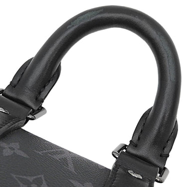 ルイヴィトン LOUIS VUITTON キーポル バンドリエール 25 M46271 モノグラムエクリプス レザー モノグラムエクリプスリバースキャンバス 2WAYバッグ ガンメタル金具 黒 ショルダー ハンドバッグ
