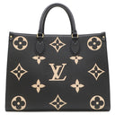 ルイヴィトン LOUIS VUITTON オンザゴー MM M45495 ブラック×ベージュ モノグラムアンプラント トートバッグ ゴールド金具 バイカラー 肩掛け