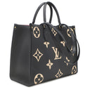 ルイヴィトン LOUIS VUITTON オンザゴー MM M45495 ブラック×ベージュ モノグラムアンプラント トートバッグ ゴールド金具 バイカラー 肩掛け