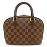 ルイヴィトン LOUIS VUITTON サリア ミニ N51286 ダミエエベヌ ダミエキャンバス ハンドバッグ ゴールド金具 茶 赤