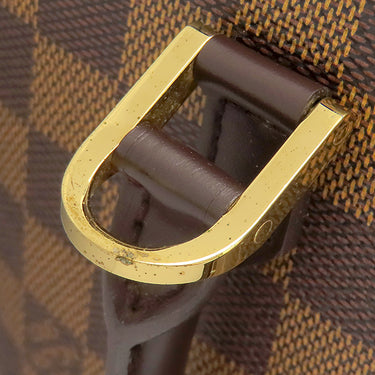 ルイヴィトン LOUIS VUITTON サリア ミニ N51286 ダミエエベヌ ダミエキャンバス ハンドバッグ ゴールド金具 茶 赤