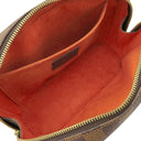 ルイヴィトン LOUIS VUITTON サリア ミニ N51286 ダミエエベヌ ダミエキャンバス ハンドバッグ ゴールド金具 茶 赤