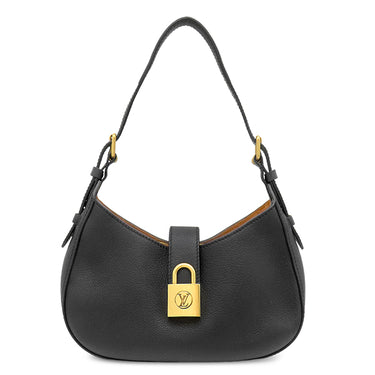 ルイヴィトン LOUIS VUITTON ロウキー ショルダーバッグ M24611 ブラック グレインカーフレザー ショルダーバッグ ゴールド金具 黒 パドロックモチーフ ワンショルダー