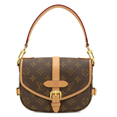 ルイヴィトン LOUIS VUITTON ソミュール BB M46740 モノグラム モノグラムキャンバス 2WAYバッグ ゴールド金具 茶 ハンドバッグ ショルダー
