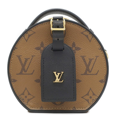 ルイヴィトン LOUIS VUITTON ミニ ボワットシャポー M68276 モノグラムリバース レザー モノグラムリバースキャンバス ショルダーバッグ ゴールド金具 茶 ショルダー