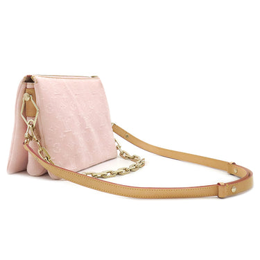 ルイヴィトン LOUIS VUITTON クッサン PM M13313 ウォッシュドピンク モノグラムデニム ショルダーバッグ ゴールド金具 チェーンショルダー
