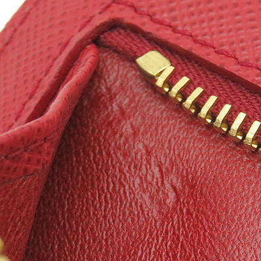 プラダ PRADA トライアングル ロゴ 1MH132 FUOCO レザー サフィアーノレザー 長財布 ゴールド金具 赤 フォーコ 二つ折り 三角ロゴ