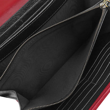 グッチ GUCCI ロゴ チェーンウォレット 573807 ブラック×レッド レザー ショルダーバッグ ヴィンテージ金具 GG