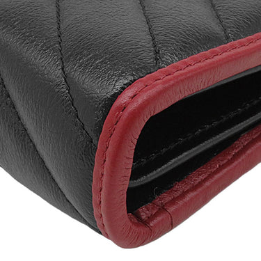 グッチ GUCCI ロゴ チェーンウォレット 573807 ブラック×レッド レザー ショルダーバッグ ヴィンテージ金具 GG