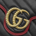 グッチ GUCCI ロゴ チェーンウォレット 573807 ブラック×レッド レザー ショルダーバッグ ヴィンテージ金具 GG