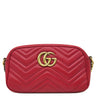 グッチ GUCCI スモール カメラバッグ 447632 レッド レザー シェブロンキルティングレザー ショルダーバッグ ゴールド金具 キルティング