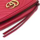 グッチ GUCCI スモール カメラバッグ 447632 レッド レザー シェブロンキルティングレザー ショルダーバッグ ゴールド金具 キルティング