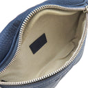 グッチ GUCCI ジャンボGG ベルトバッグ 658582 ネイビー レザー GGエンボスレザー ボディバッグ シルバー金具 ウエストバッグ 紺