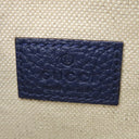 グッチ GUCCI ジャンボGG ベルトバッグ 658582 ネイビー レザー GGエンボスレザー ボディバッグ シルバー金具 ウエストバッグ 紺