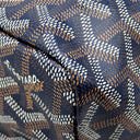 ゴヤール GOYARD サンルイPM ネイビーブルー PVCコーティングキャンバス ゴヤールディンキャンバス シュヴロッシュカーフスキン トートバッグ シルバー金具 リバーシブル ヘリンボーン