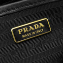 プラダ PRADA バンドリヤー リボンモチーフ BT0685 NERO×DALIA ラムスキン ナッパレザー 2WAYバッグ ゴールド金具 ポーチ ショルダー 黒 ピンク
