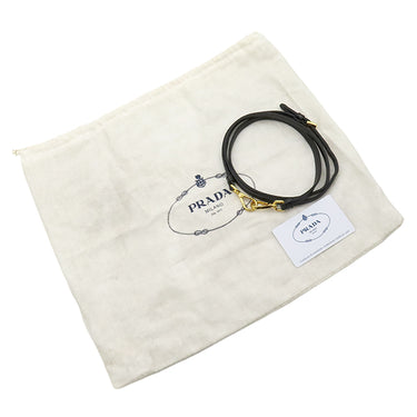 プラダ PRADA バンドリヤー リボンモチーフ BT0685 NERO×DALIA ラムスキン ナッパレザー 2WAYバッグ ゴールド金具 ポーチ ショルダー 黒 ピンク