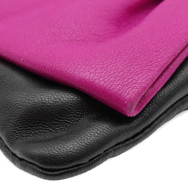 プラダ PRADA バンドリヤー リボンモチーフ BT0685 NERO×DALIA ラムスキン ナッパレザー 2WAYバッグ ゴールド金具 ポーチ ショルダー 黒 ピンク